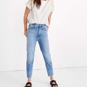 Madewell Blue Denim The Mom Jeans